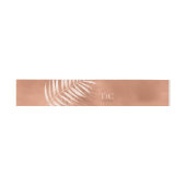 Lush Palm Leaf Wedding Terra Cotta ID956 Einladungsbanderole (Flach)