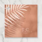 Lush Palm Leaf Wedding Terra Cotta ID956 Geschenkanhänger (Vorderseite)