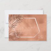 Lush Palm Leaf Wedding Terra Cotta ID956 RSVP Karte (Vorderseite)