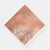 Lush Palm Leaf Wedding Terra Cotta V2 ID956 Serviette (Ecke)