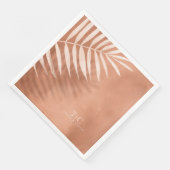 Lush Palm Leaf Wedding Terra Cotta V3 ID956 Serviette (Ecke)