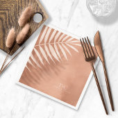 Lush Palm Leaf Wedding Terra Cotta V3 ID956 Serviette