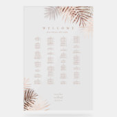 Lush Palm Leaf Wedding Terra Cotta/W ID956 Acrylschild (Vorderseite)