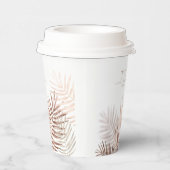 Lush Palm Leaf Wedding Terra Cotta/Wht ID956 Pappbecher (Rechts)