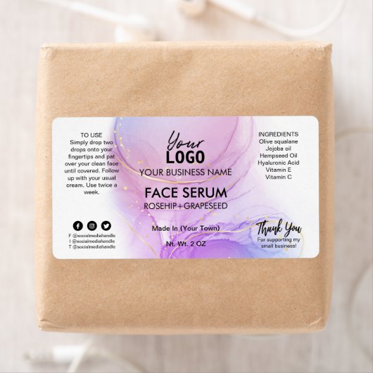 Lush Pastel Alcohol Tinte Face Serum Labels (Insitu)