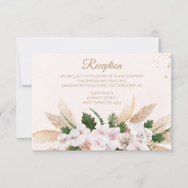 Lush Pink Gold Aquarell Empfang Card Einladung