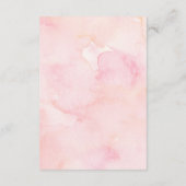 Lush Pink Gold Aquarellfarben Blumenunterkünfte Begleitkarte (Rückseite)