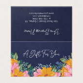Lush Pink Yellow Flowers Gift Certificate (Außenseite Aufgefaltet)