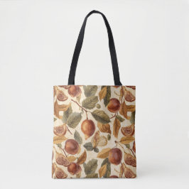  Lush Plums & Fig Leaf Tote Bag | Artistic Florals Tasche