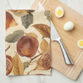 Lush Plums & Fig Leaves Kitchen Towel | Elegant Geschirrtuch (Viertel Falte)