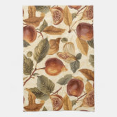 Lush Plums & Fig Leaves Kitchen Towel | Elegant Geschirrtuch (Vertikal)