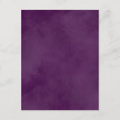 Lush Purple Blumen | Romantische Hochzeit Begleitkarte (Rückseite)