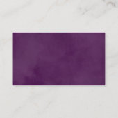 Lush Purple Blumen | Romantische Hochzeit Begleitkarte (Rückseite)
