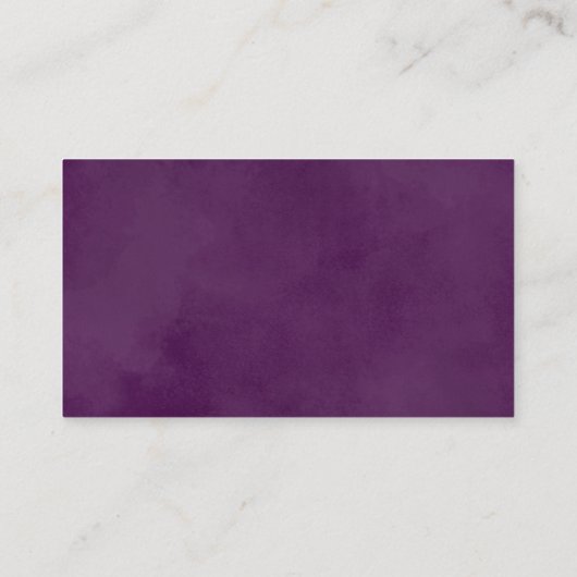 Lush Purple Blumen | Romantische Hochzeit Begleitkarte (Rückseite)