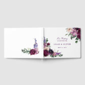 Lush Purple Blumen | Romantische Hochzeit Gästebuch (Voll)