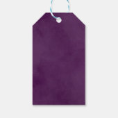 Lush Purple Blumen | Romantische Hochzeit Geschenkanhänger (Rückseite)