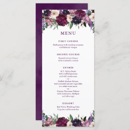 Lush Purple Blumen | Romantisches Hochzeitmenü