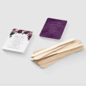 Lush Purple Blumen | Romantisches Hochzeitsprogram Fächer (Non-assembled)