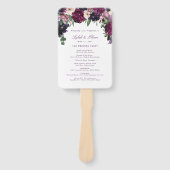 Lush Purple Blumen | Romantisches Hochzeitsprogram Fächer (Vorderseite)
