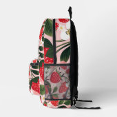 Lush Red Berries und Blüten Bedruckter Rucksack (Rechts)