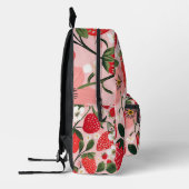 Lush Red Berries und Blüten Bedruckter Rucksack (Links)