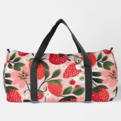 Lush Red Berries und Blüten Duffle Bag (Rückseite)