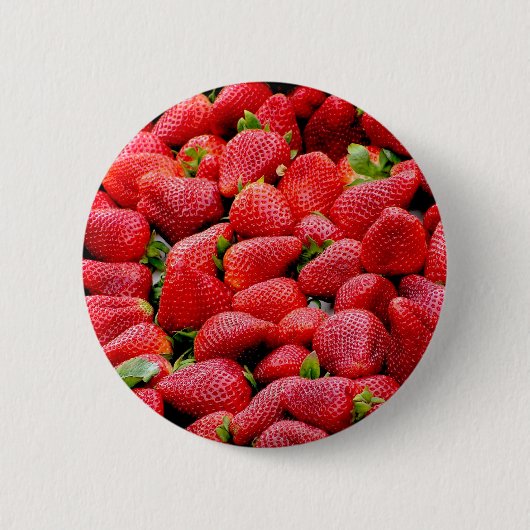 Lush Ripe Erdbeeren Button (Vorderseite)