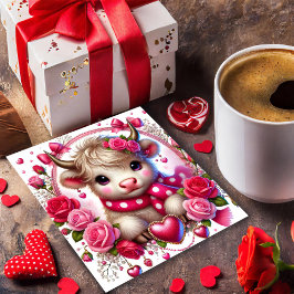 Lush-Rose Hochwertige Kuhwulstenkarte Feiertagskarte