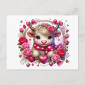 Lush Rose Höhere Kuhwale Feiertagspostkarte (Vorderseite)