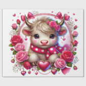 Lush Rose Höhere Kuhwale Geschenkpapier (Flach)