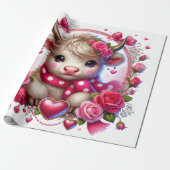 Lush Rose Höhere Kuhwale Geschenkpapier (Ungerollt)