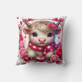 Lush Rose Höhere Kuhwale Kissen (Rückseite)