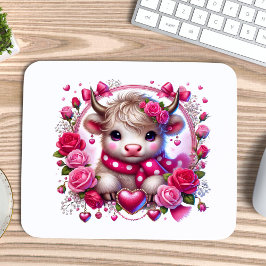 Lush Rose Höhere Kuhwale Mousepad