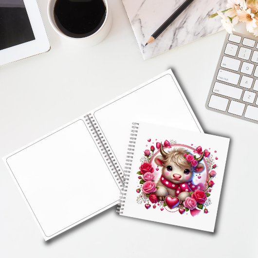 Lush Rose Höhere Kuhwale Notizblock
