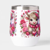 Lush Rose Höller Kuh Stemless Weine Tumbler (Rückseite)