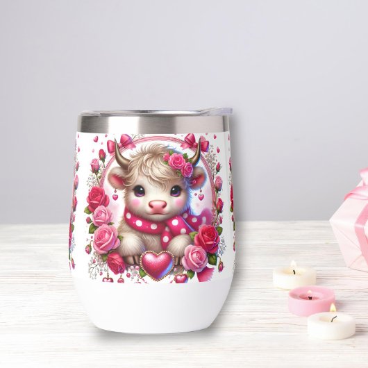 Lush Rose Höller Kuh Stemless Weine Tumbler