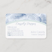 Lush Serene Blue Ferns auf Arch Visitenkarte (Rückseite)