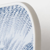 Lush Serene Blue Ferns Monogram Initials Pickleball Schläger (Linke Seite)