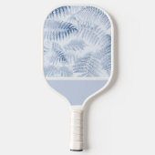 Lush Serene Blue Ferns Monogram Initials Pickleball Schläger (Rückseite)
