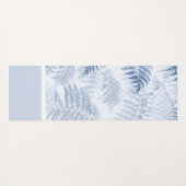 Lush Serene Blue Ferns Monogram Initials Yogamatte (Rückseite (Horizontal))