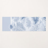 Lush Serene Blue Ferns Monogram Initials Yogamatte (Vorderseite (Horizontal))