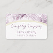 Lush Serene Pink Ferns auf Arch Visitenkarte (Vorderseite)