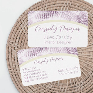 Lush Serene Pink Ferns auf Arch Visitenkarte