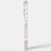 Lush Serene Pink Ferns auf Gelb Case-Mate iPhone Hülle (Rückseite / Links)