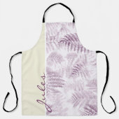 Lush Serene Pink Ferns auf Gelb Schürze (Vorderseite)