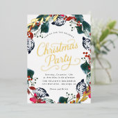 Lush Snow Weihnachtsschrift Folieneinladung (Stehend vorne)