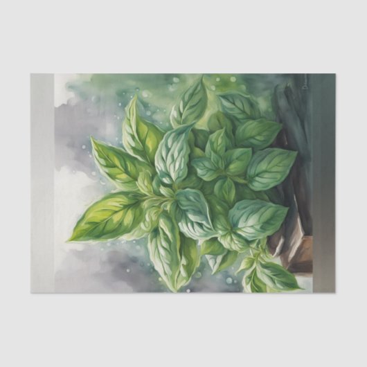 Lush Spring Basil Decoupage Paper Seidenpapier (Vorderseite)