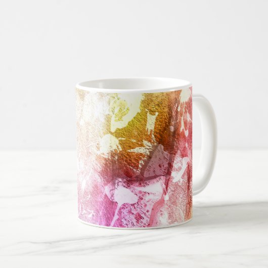 Lush Textured Raspberry Cream Scoop Kaffeetasse (VorderseiteRechts)