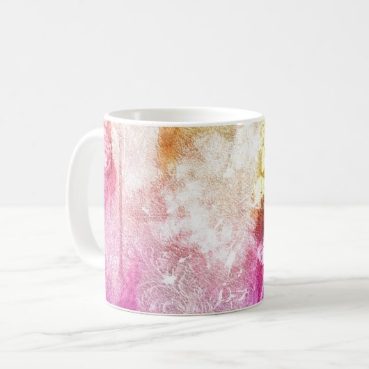 Lush Textured Raspberry Cream Scoop Kaffeetasse (Vorderseite Links)