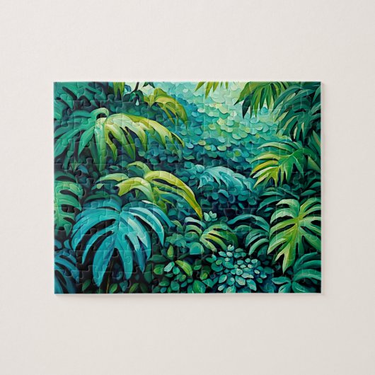 Lush Tropical Blätter Puzzle (Horizontal)